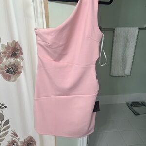Lulus Pink One-Shoulder Dress
